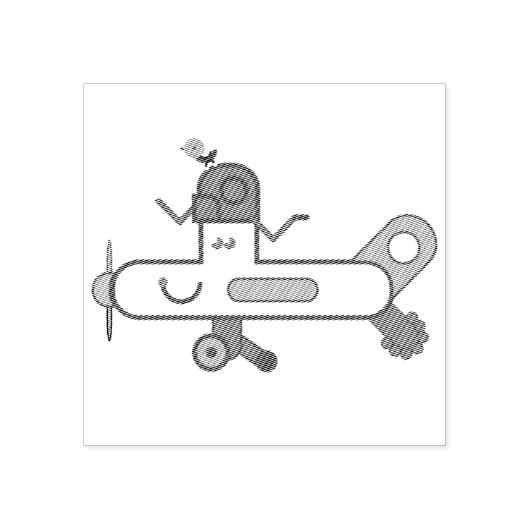 Vliegvliegtuig Rubberstempel (Afrduk)