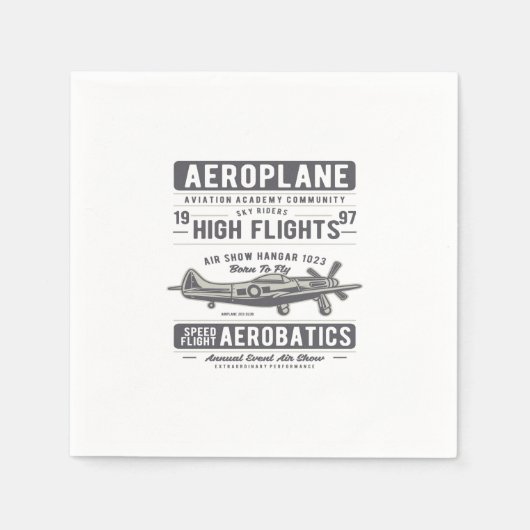 Vliegvliegtuig Servet (Voorkant)