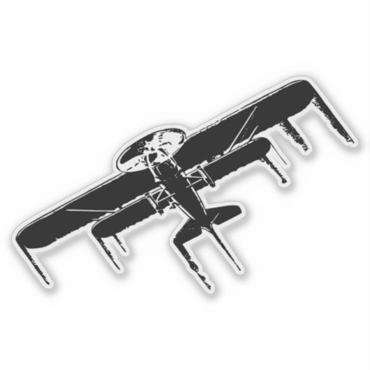 Vliegvliegtuig Sticker (Voorkant)