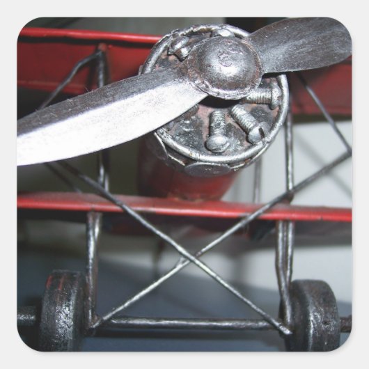 Vliegvliegtuig Vierkante Sticker (Voorkant)