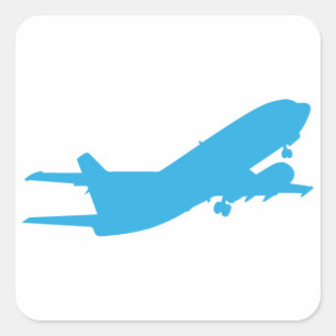 Vliegvliegtuig Vierkante Sticker