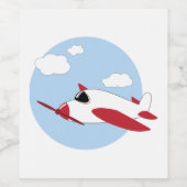 Vliegvliegtuig Wijn Etiket (Enkel label)