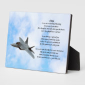 Vliegvliegtuig — Zonnegedicht Plaque Fotoplaat (Zijkant)