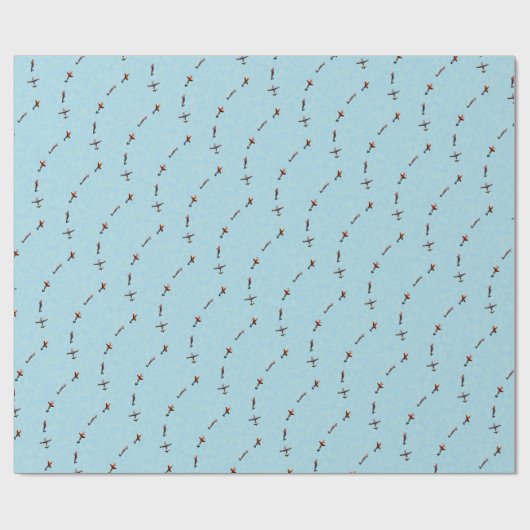 vliegvliegtuigen cadeaupapier (Vlak)