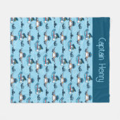 Vliegvlucht met piloot van een vliegtuig tegen een fleece deken (Voorkant (Horizontaal))