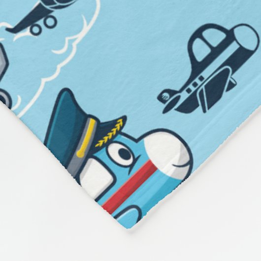 Vliegvlucht met piloot van een vliegtuig tegen een fleece deken (Hoek)