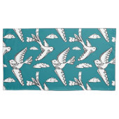 Vliegvogels en wolken kussenblokken hoesjes kussensloop (Voorkant-Links)