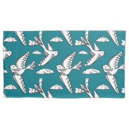 Vliegvogels en wolken kussenblokken hoesjes kussensloop