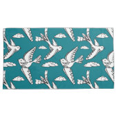 Vliegvogels en wolken kussenblokken hoesjes kussensloop (Voorkant-Rechts)