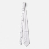 Vliegvogels zwarte en witte Stropdas (Achterkant)