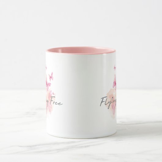 Vliegvrij 11 oz. Roze koffie-Mok Mok (Midden)