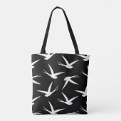 Vliegvrij Elegant Vogelpatroon Tote Bag (Achterkant)