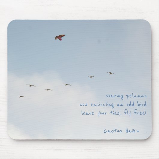 Vliegvrije Kite met Pelicans (aanpasbaar) Muismat (Voorkant)