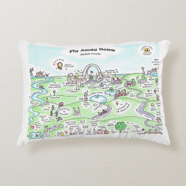 Vliegweg naar huis accent kussen (Voorkant)