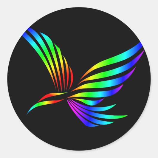 Vliegweg Ronde Sticker (Voorkant)