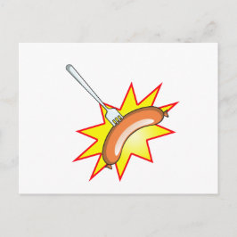 Vliegworst - voedselstrijd briefkaart