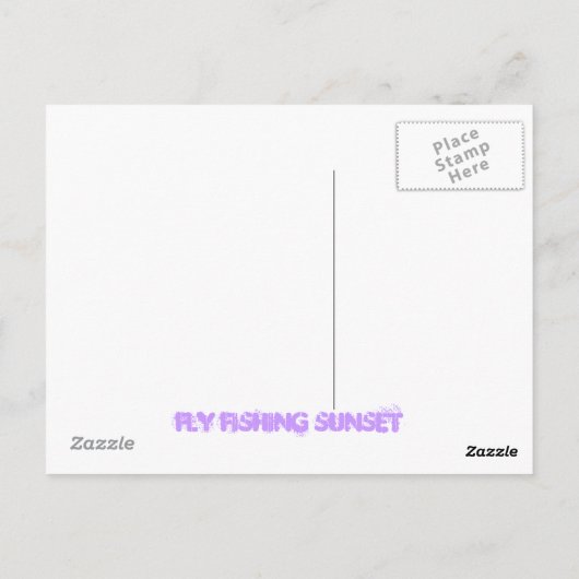 vliegzonsondergang briefkaart (Achterkant)