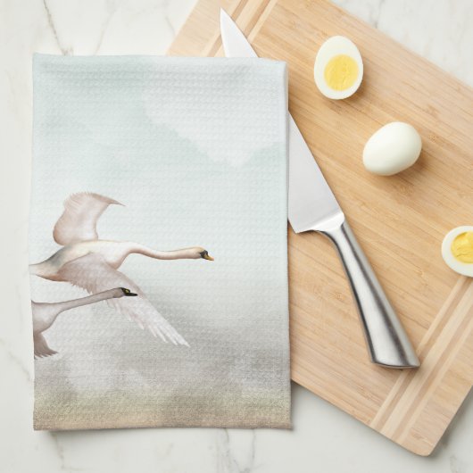 Vliegzwanen Theedoek (Quarter Fold)