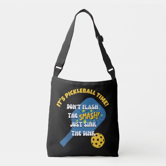 VLIES NIET DE KLEINE SINK DE DINK Pickleball Crossbody Tas (Voorkant)