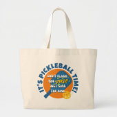 VLIES NIET DE KLEINE SINK DE DINK Pickleball Grote Tote Bag (Voorkant)