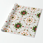 Vlieveheersbeestje kerst inpakpapier (Uitgerold)