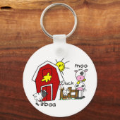 Vlik Afbeelding Farm Animals Tshirts en cadeaus Sleutelhanger (Voorkant)