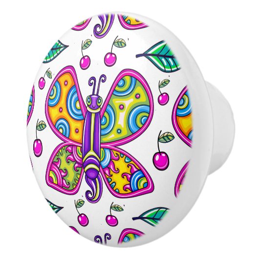 Vlinder 1 Keramische knop (Rechts)