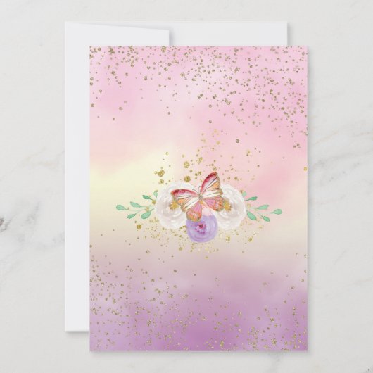 Vlinder 1e 2e 3e 4e 5e 6e 7e 8e Verjaardag Kaart (Achterkant)