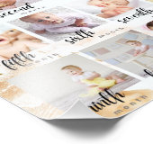 Vlinder 1e Verjaardag Foto Poster (Hoek)