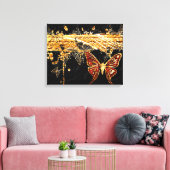 Vlinder 3 verpakt canvas afdruk (Insitu (Woonkamer))