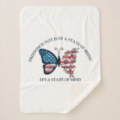 Vlinder 4 juli  sherpa deken (Voorkant)