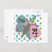 Vlinder 4e verjaardag Tshirts en geschenken Briefkaart (Voorkant / Achterkant)