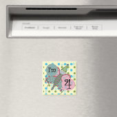 Vlinder 4e verjaardag Tshirts en geschenken Magneet (Insitu (Vaatwasser))