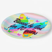  VLINDER 70E VERJAARDAG PAPIER BORDEN PAPIEREN BORDJE (Gekanteld)