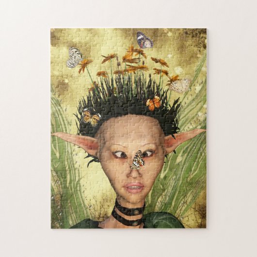 vlinder aan mijn neus legpuzzel (Verticaal)