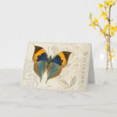  vlinder aangepaste gevouwen Wenskaart Kaart (Gele Bloem)
