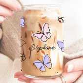 Vlinder Aangepaste Naam Blikvorm Glas