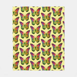VLINDER ABSTRACT FLEECE DEKEN