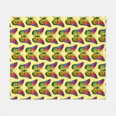VLINDER ABSTRACT FLEECE DEKEN (Voorkant (Horizontaal))