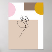 Vlinder abstract kunst poster (Voorkant)