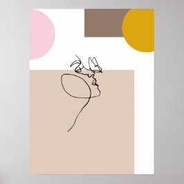 Vlinder abstract kunst poster