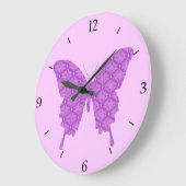 Vlinder, abstract patroon, lavender en paars grote klok (Hoek)