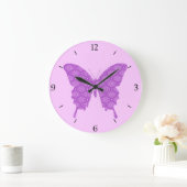 Vlinder, abstract patroon, lavender en paars grote klok (Huis)