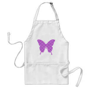 Vlinder, abstract patroon, lavender en paars standaard schort