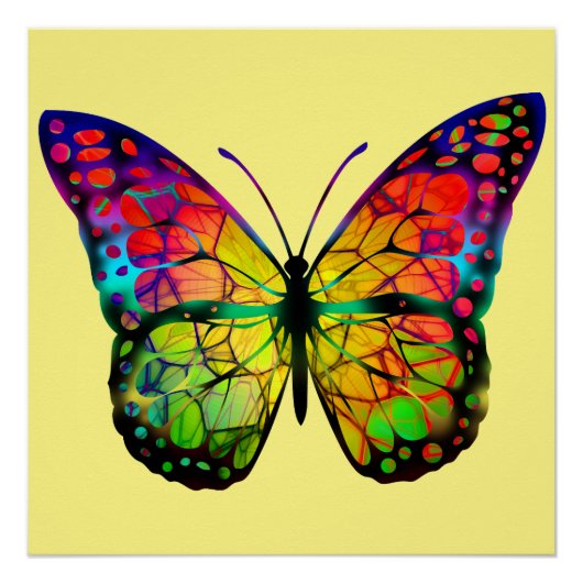 VLINDER ABSTRACT PERFECT POSTER (Voorkant)