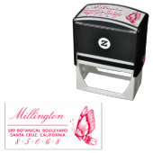 Vlinder | Achternaam Script Retouradres Zelfinktende Stempel (In situ)