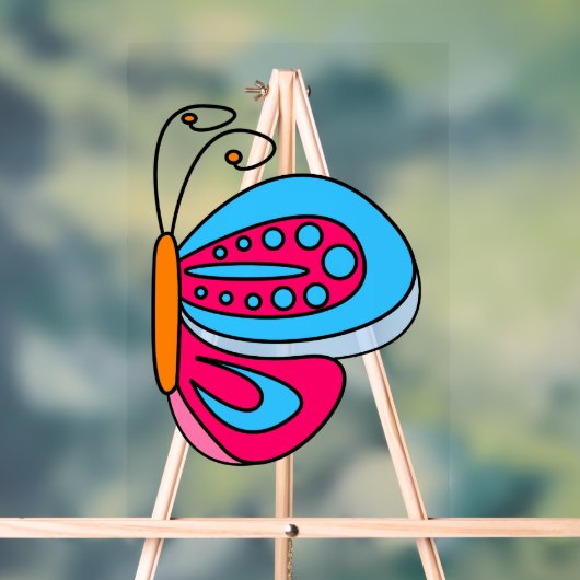 Vlinder Acryl Bord (Neutraal)
