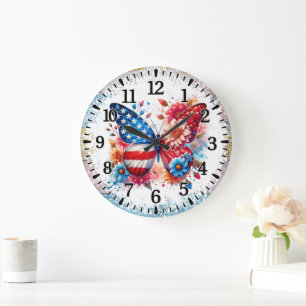 Vlinder Acryl Wandklok