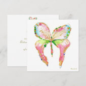 Vlinder adreskaartje wijzigen aankondiging (Voorkant / Achterkant)