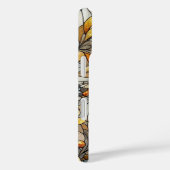 Vlinder Amber Glas-in-lood Patroon  Case-Mate iPhone Case (Achterkant / Rechts)